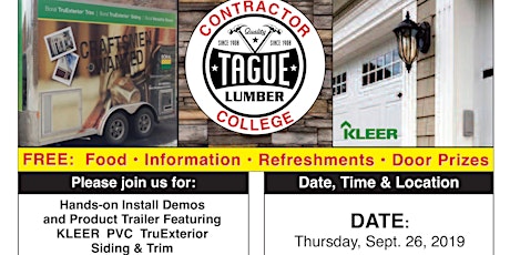 Tague Lumber Contractor College in Kennett Square — KLEER PVC Trim & Siding