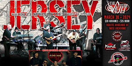 JERSEY "The Bruce Springsteen Tribute Band" wsg/ Second Hand Mojo