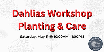 Imagem principal do evento Dahlias Workshop: Planting & Care