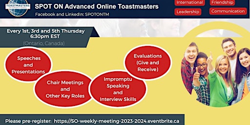 Imagem principal do evento Advanced Toastmasters (Online)