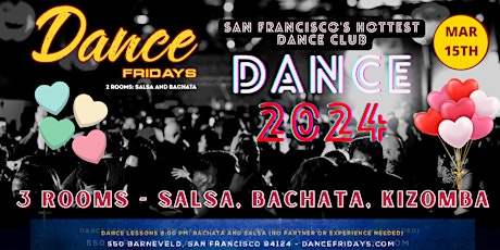 Imagem principal de Dance Fridays - Salsa Dance, Bachata Dance and Kizomba plus Dance Lessons