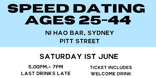 Imagem principal do evento Sydney Speed Dating by Cheeky Events Australia for ages 25-44