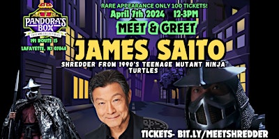 Meet & Greet with James Saito (TMNT) at Pandora's Box Toys & Collectibles! primary image
