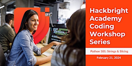 Primaire afbeelding van Hackbright Academy’s Coding Workshop Series: Python 101: Strings & Slicing