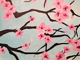 Imagen principal de Paint &  Sip Evening Class - Cherry Blossoms