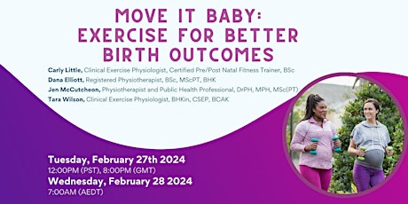 Imagem principal do evento WEBINAR Move It Baby:  Exercise for Better Birth Outcomes