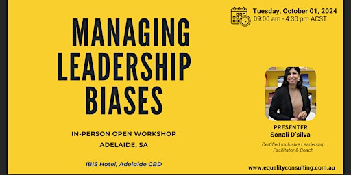 Primaire afbeelding van Managing Leadership Biases (workshop)