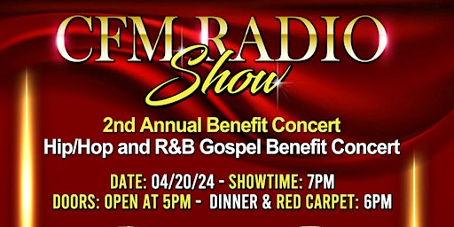 Imagem principal do evento CFM Radio Show 2nd Annual Benefit Concert