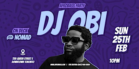 Imagen principal de DJ OBI @ NOMAD - AFROBASS PARTY