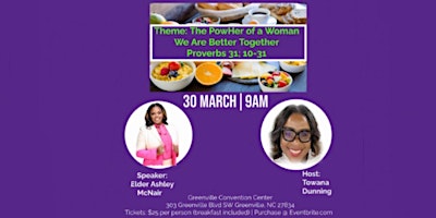 Image principale de Community Prayer Breakfast "The PowHer Of  A Woman We Are Better Together"
