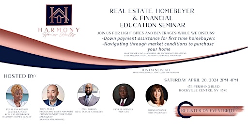 Image principale de Homebuyer & Real Estate Education Seminar