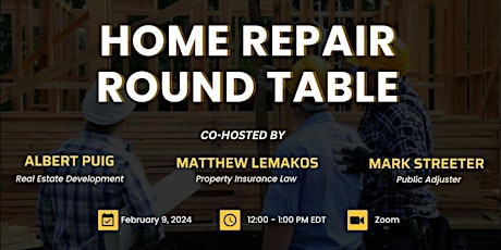 Home Repair Roundtable primary image