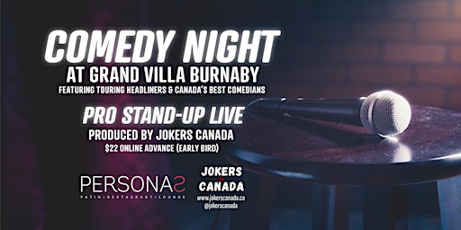 Primaire afbeelding van Grand Villa Comedy Night (Produced By Jokers Canada)