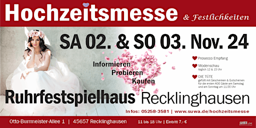Imagem principal do evento Hochzeitsmesse & Festlichkeiten im Ruhrfestspielhaus Recklinghausen