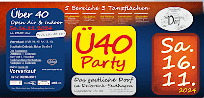 Primaire afbeelding van Über 40 Party - Ihr seid ein tolles Publikum -