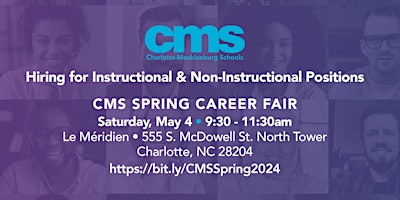 Charlotte-Mecklenburg Schools 2024 Spring In-Person Career Fair primary image