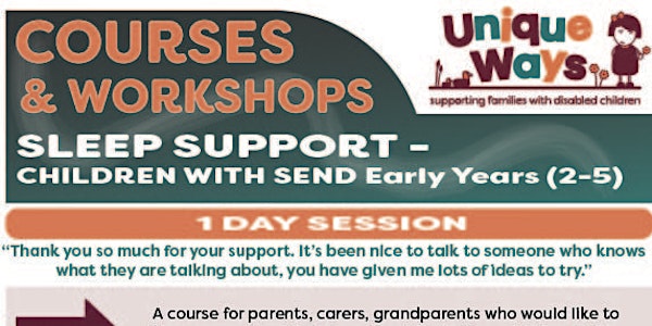 Sleep Support - Children with SEND Early Years 2-5 (1 Day Session)