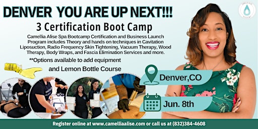 Primaire afbeelding van Denver, CO - Spa Bootcamp Certification and Business Launch Program