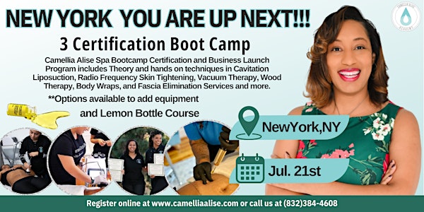 NewYork, NY- Spa Bootcamp Certification and Business Launch Program