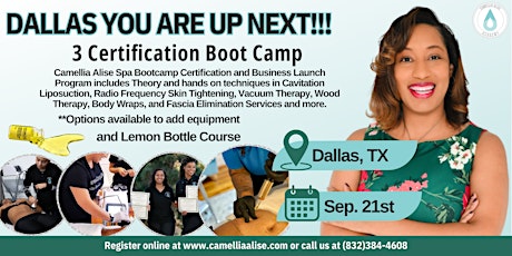 Dallas, TX- Spa Bootcamp Certification and Business Launch Program