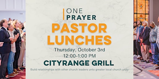 Imagem principal do evento ONE Prayer Pastor Lunch