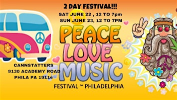 Primaire afbeelding van PHILADELPHIA PEACE LOVE AND MUSIC FESTIVAL ----SUNDAY 6/23  VENDOR SPACES