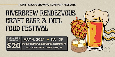 Imagem principal do evento Riverbrew Rendezvous Craft Beer + Int'l Food Festival
