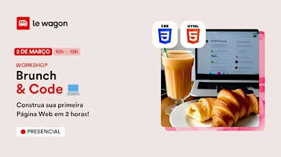 Imagem principal do evento Brunch and Code: Construa sua primeira Página Web em 2 horas!