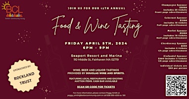 Better Community Living, Inc. 15th Annual Food & Wine Tasting primary image