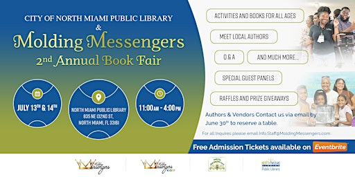 Imagem principal do evento Molding Messengers 2nd Annual Book Fair (Day 1)