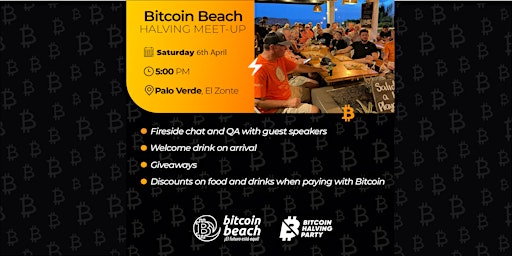 Imagem principal do evento Bitcoin Beach  Halving meet-up