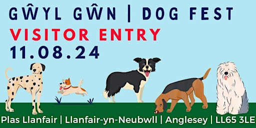 GŴYL GŴN | DOG FEST 11 AUG 2024 VISITOR TICKET Plas Llanfair LL65 3LE