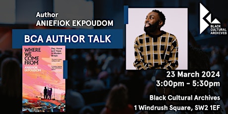 BCA Author Talk: Aniefiok Ekpoudom - Where We Come From primary image