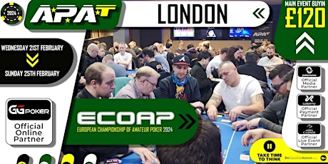 APAT ECOAP Aspers Stratford Wed 21 - Sun 25 Feb 2024 RESERVE A SEAT primary image