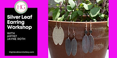 Create Silver Leaf earrings with Jayne Roth - 1 Day Workshop primary image