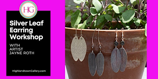 Image principale de Create Silver Leaf earrings with Jayne Roth - 1 Day Workshop