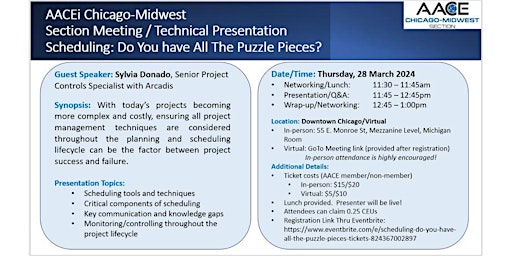 Scheduling: Do you Have All The Puzzle Pieces primary image