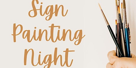 Image principale de Adult/YA Craft Night:  Sign Painting Night