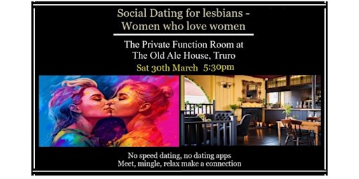 Primaire afbeelding van Lesbian Dating. Non-Speed Dating Social Event - Truro