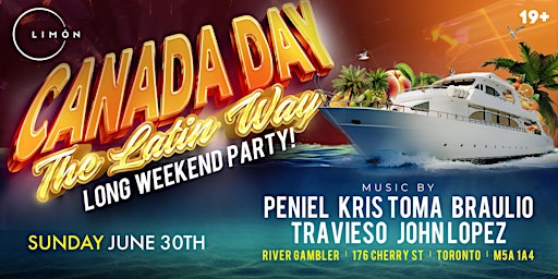 Primaire afbeelding van Limon FIRST BOAT PARTY - Canada day long weekend