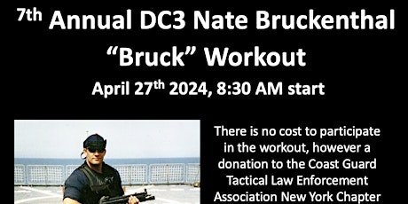 CGTLEA NY 7th Annual  DC3 Nate Bruckenthal "Bruck" Workout