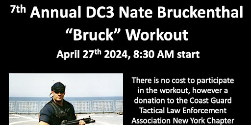 CGTLEA NY 7th Annual  DC3 Nate Bruckenthal "Bruck" Workout  primärbild