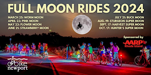 Image principale de Full Moon Rides with Bike Newport, Sponsored by AARP Rhode Island