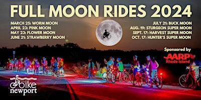 Immagine principale di Full Moon Rides with Bike Newport, Sponsored by AARP Rhode Island 