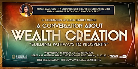Comm. Danielle Cohen Higgins & MDEAT's  Conversation About Wealth Creation primary image