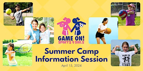 Game On! Sports Camp 4 Girls Online Information Session - April