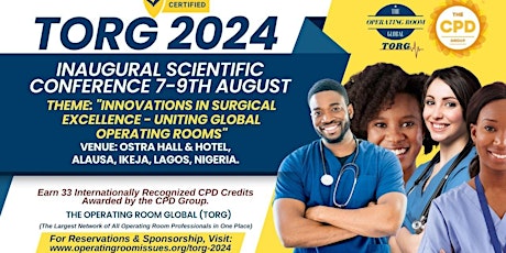 TORG-2024 Inaugural Scientific Conference, Lagos, Nigeria - 7-9th August primary image