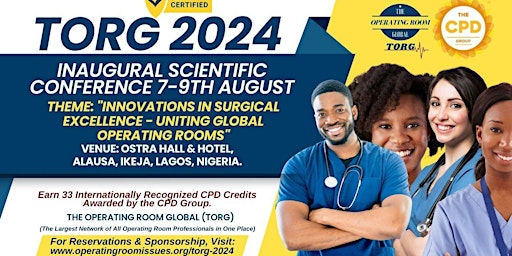 Immagine principale di TORG-2024 Inaugural Scientific Conference, Lagos, Nigeria - 7-9th August 