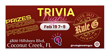 FREE Trivia Night! With prizes!