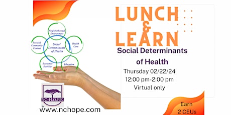 Imagem principal de NC HOPE Lunch and Learn- Understanding Social Determinants of Health